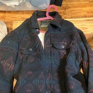 Jachs Black and Burgundy Patterned Jacket
